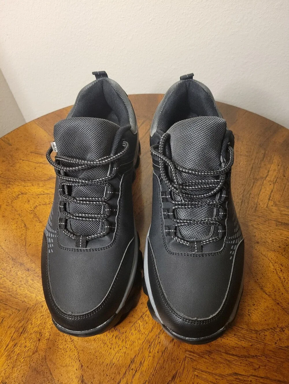 Sneakers, Men's 10.5 US/ 10 UK Thick Bottom, Non-slip Hiking Shoes, Black, NWOT